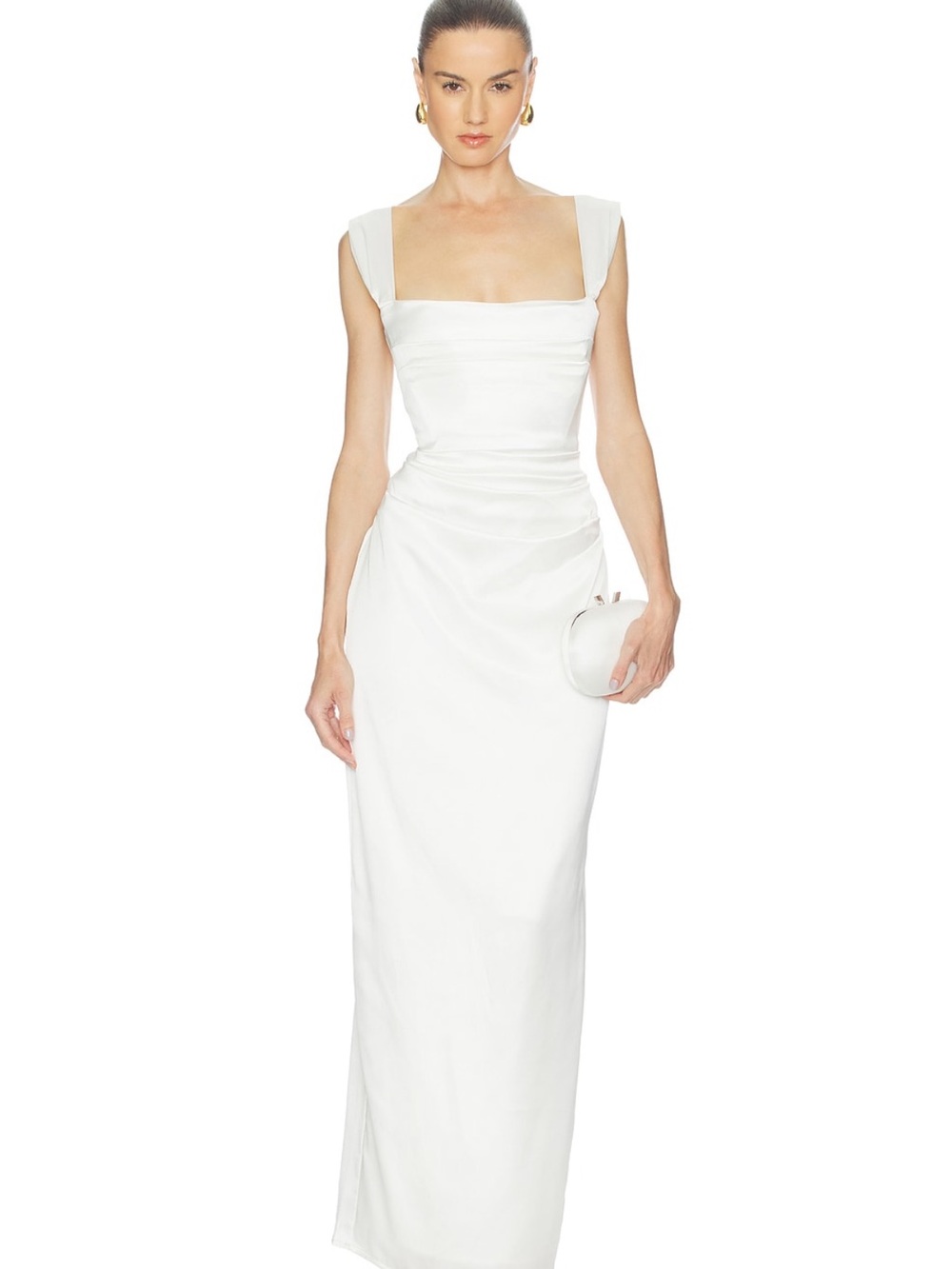Nookie White Square-Neck Maxi Dress
